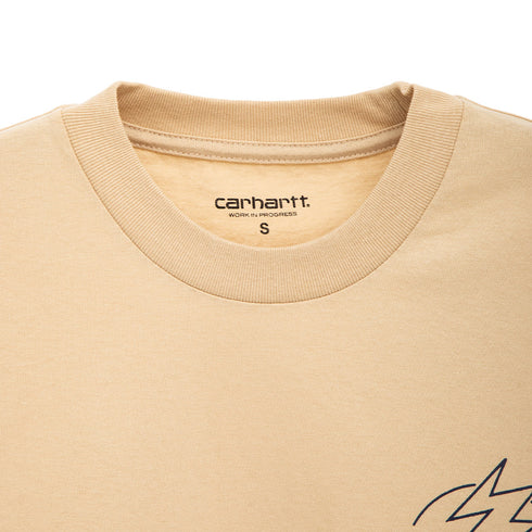 Carhartt WIP S/S Ablaze T-Shirt Cornsilk/Air Force Blue I033638 Degli Uberti